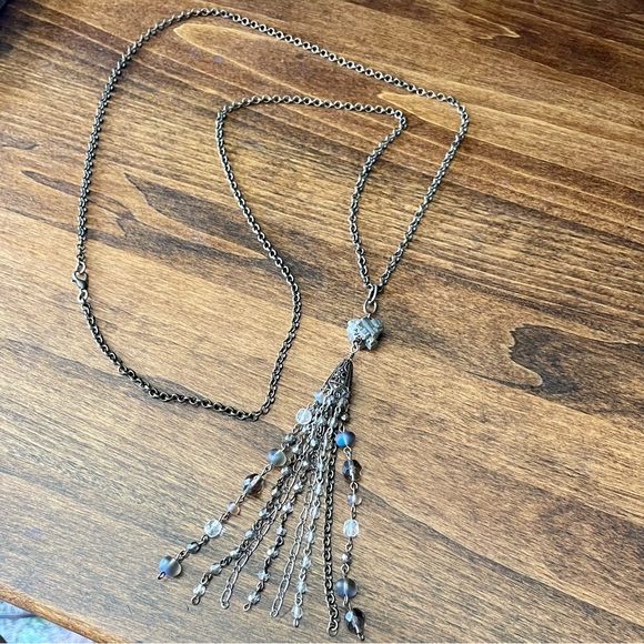 Julio Designs Polka Necklace | Handmade | Long Necklace | Layering Necklace - Picture 4 of 10